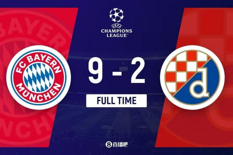 拜仁9-2太伤了!萨格勒布力克米兰因净胜球劣势出局,首轮净负7球