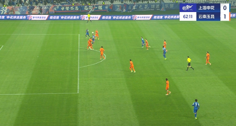 直播吧:申花vs玉昆出现3次争议判罚,玉昆将向中足联提出申诉